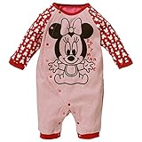 西松屋 ディズニー 長袖プレオール(ミッキー・ミニー）【60-70cm】 新生児 レッド(ミニー)