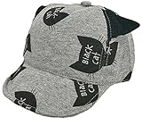 Plus Nao(プラスナオ) 帽子 キャップ ぼうし ハット ベビー キッズ 子供用 シンプル 猫耳 つば広 男の子 女の子 日よけ uv紫外線対策 可愛 - グレー