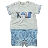 《夏対応》SHORH KID'S(ショーキッズ) 天竺ロゴAP付きカバーオール 80cm/オートミール NO.SD-72572