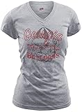NCAA Georgia BulldogsレディースフィットカレッジロゴVネックTee M ホワイト