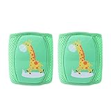 Domybest 子供 通気性 メッシュ スポンジ 赤ちゃん クロール 幼児 膝当て 二ーパッド 擦りむき防止 歩行勉強 コーマ綿 滑べり止め 通気性に優れ (グリーン)