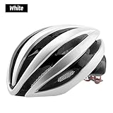 サイクルヘルメット 自転車ヘルメット大人用 スポーツ ヘルメット ジュニアヘルメット蒸れ防止 通気 安全 ヘルメット頭囲 58～62cmサイズ調節 男女兼用 ホワイト ブラック