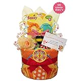 Sassy サッシー おむつケーキ 出産祝い 赤ちゃん プレゼント 内祝い 誕生日プレゼント 人気 ギフト ダイパーケーキ 男の子 女の子 (パンパースM11 （1歳のお誕生日プレゼント用に）)