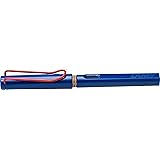 LAMY ラミー 万年筆 EF 極細字 サファリ ブルーレッドクリップ L14R-EF 両用式 限定 正規輸入品