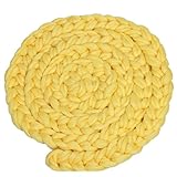 Lovoski 新生児　ベビーシャワー　洗礼　記念写真　道具　ロービング　ラグ　毛布　敷物　カーペット　快適　全9色 - 黄