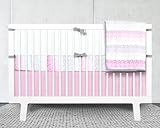 Olli & Lime Logan Crib Bedding Set, Pink Skirt, 4 Piece by Olli & Lime