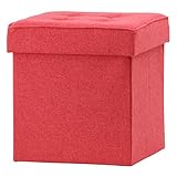 不二貿易 ボックススツール ディノ 37.5×37.5×38cm レッド 85850