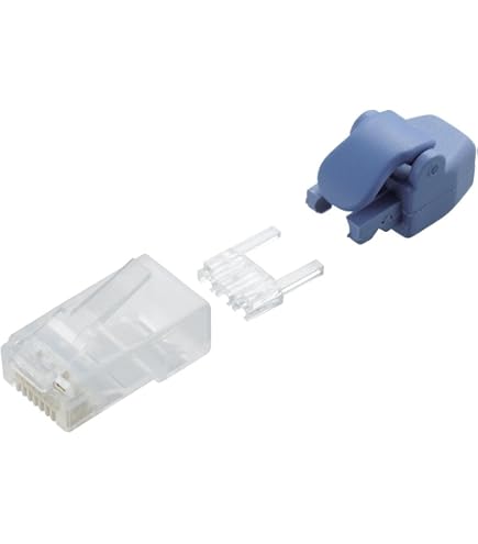 Amazon | エレコム RJ45コネクタ Cat5e対応 ヨリ線仕様 つめ折れ防止