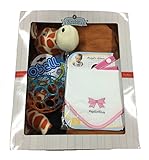 パパジーノ ズービーペッツ きりん 出産 お祝い セット ビブ ピンクリボン オーボール オレンジ (AM_ZPG111-7)