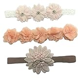 sesta7 ベビー ヘアアクセサリー ヘアバンド 髪飾り リボン 赤ちゃん 発表会 お祝い 3点セット