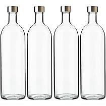 Amazon｜ガラス瓶 ワインボトル 720ml クリア 4本セット 保存 詰