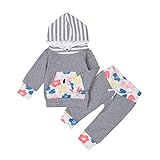 Cutelove新生児　フード付きセーター+ズボン2点セット　女の子　子ども　花　ベビー パンダ　春秋　ベビー服　幼児服セット