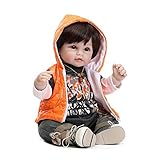 Domybest 子供玩具 人形の赤ちゃん 男の子 ままごとリアル NPK シリコン製 ソフトビニール製 ベビー ケア レーニング 着せ替えの人形服 可愛い プレゼント 出産祝い 55cm