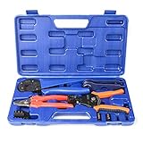 IWISS 太陽光 MC4 コネクタ 2.5,4,6.0mm2 専用 ペンチ 圧着 工具 ソーラーパネル　PVケーブル用　非絶縁オープン プラグ型コネクタ (KIT-2546S)