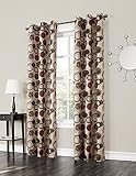 High Quality Celestial Grommet Curtain Panel, 48 x 63, Paprika Red