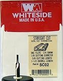Whiteside Router Bits SC02 Standard Straight Bit with Solid Carbide 1/8-Inch Cutting Diameter and 3/