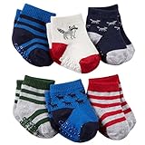 カーターズ （Carter's） 男の子用ホリデーアニマルボーダー靴下6枚組セット (3-12months(61-78cm)) [並行輸入品]