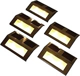 eeldog 充電式 ガーデンライト ソーラー LED 電球色 オフホワイト 5個セット (5, オフホワイト)