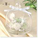 花花 プリザーブドフラワー ギフト 仏花 供花 【 小毬 ( こまり ) ガラスポット 入り 】 （ 小菊 ） 枯れないお花 和風 アレンジメント 【 オリジナル メッセージカード ラッピング 無料 
