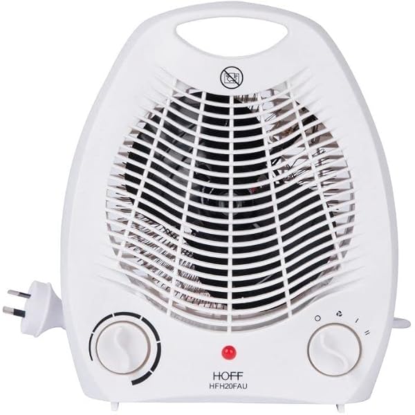 Heller 2000W Upright Electric Fan Heater Room/Floor Adjustable Thermostat  White: Heating: Amazon.com.au