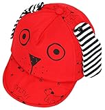 GEMVIE キッズ 子供 女の子 男の子 春夏 可愛い 犬 スポーツ 鳥打ち帽 コットン 帽子 日焼け防止 サンバイザー キャップ 野球帽 かわいい レッド