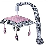 Musical Mobile for Pink Minky Zebra Baby Bedding Set by Sisi
