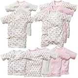 西松屋 [EFD] 新生児肌着10点セット（ネコ柄/イヌ柄） 【新生児50-60cm】　ピンク