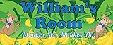 Mona Melisa Designs Customized Monkey Boy William Name Sign Decorative Wall Sticker [並行輸入品]