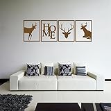 Aooyaoo ウォールステッカー 鹿図案　クリスマスの飾り 40*30cm 4pcs