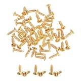 uxcell 50個3 mm エレキギターベースピックガード用ネジ SQ ST TLギター用 金