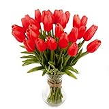 MIOIM人工フェイク花10pcs人工チューリップブーケホーム装飾母の日ギフト One Size レッド BS1258294505