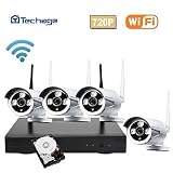 Techage 720P WIFI CCTV System 4CH 1.0MP Wireless NVR + Waterproof IP Camera IR-CUT Night Vision Home