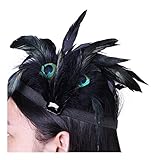 KLOUD CityレトロピーコックフェザーヘッドバンドFascinatorヘッドピースビーズパーティー