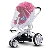 ベビーカーカバー ホワイト 全2色 最大直径150cm ベビーカー用 蚊帳 ゴム仕様 熱中症対策 日よけ 虫よけ [並行輸入品]