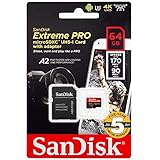 【5年保証】microSDXC 64GB SanDisk サンディスク Extreme PRO UHS-1 U3 V30 4K Ultra HD アプリ最適化 A2対応 SDアダプター付 [並行輸入品]