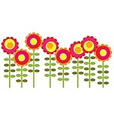 WallCandy Arts Wall Decal Set of 8 Happy Flower Wall Stickers [並行輸入品]