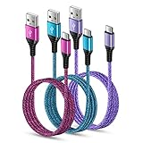 USB Type C ケーブル 【1.8m 3本*3色】 3A急速充電 QC3.0対応 タイプｃ充電ケーブル 高耐久 ナイロン iPhone