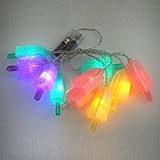 Infabe クリスマス ハロウィン LEDライト 結婚式 お誕生日バー 飾りスター 電池 イルミネーション led オーナメント アイスキャンデー形の装飾LEDライト 電池式 電球 ストリングスライ