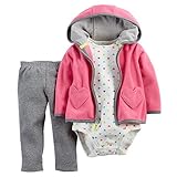 カーターズ Carter's ロンパース ボディスーツ カーディガン パンツ 3点セット 足つき 女の子 秋冬 3-Piece Cardigan Set 24M (83-86cm) [並行輸入品]