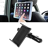 nnda Coユニバーサル360 °回転Back Seat Headrest電話タブレットGPSマウントホルダースタンド、ABS + PC +ゴム、1pc (ブラック)