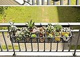 ZYN ヨーロッパの錬鉄製の手すりの花バルコニー手すりの花の掛け花ラック (サイズ さいず : L100CM*W29CM*H16CM)