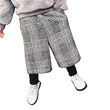 ベビー服 子供服 Pojour 冬秋 防寒 女の子 キッズ 偽２セットロングパンツ 英国スタイルズボン グリッドパンツ 裏毛 普段着 可愛キッズ服 新生児 赤ちゃん オシャレ 綿 通園 発表会 旅行 