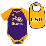 LSU Tigers NCAA Infant "Rookie" Onesie w/Bib Set