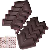 JSDDE　ベビー　安全　コーナークッション角　コーナーガード　弾力　L型 10個セット　家具　punbr材質　取付テープ付　赤ちゃん、老人を守る　 (コーヒー)