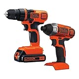 Black & Decker BD2KITCDDI 20V MAX Drill/Driver Impact Combo Kit [並行輸入品]