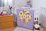 BabyMink Luxurious Baby Crib Sherpa Blanket with Pink Cuddly Bunny by Baby Mink