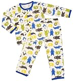 ボーイズキッズパジャマ[enfant pur]男の子|男児|子供用動物柄長袖パジャマ上下セット 110cm ブルー