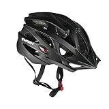 Uzexon 自転車 ヘルメット 超軽量 サイクリングヘルメット 25穴通気 アジャスター サイズ調整可能 大人子供兼用 男女兼用 収納専用袋付け (ブラック, L)