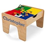 KidKraft Personalized 2-in-1 Activity Table with Blue Serif - Christopher [並行輸入品]