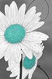 Daisy左 – グレー背景と9色 – 花、花柄、ホームデコレーション、壁アートキャンバスStretched Around a木製フレーム花画像ホーム装飾壁アートリビングルーム寝室用 20x30 ブル